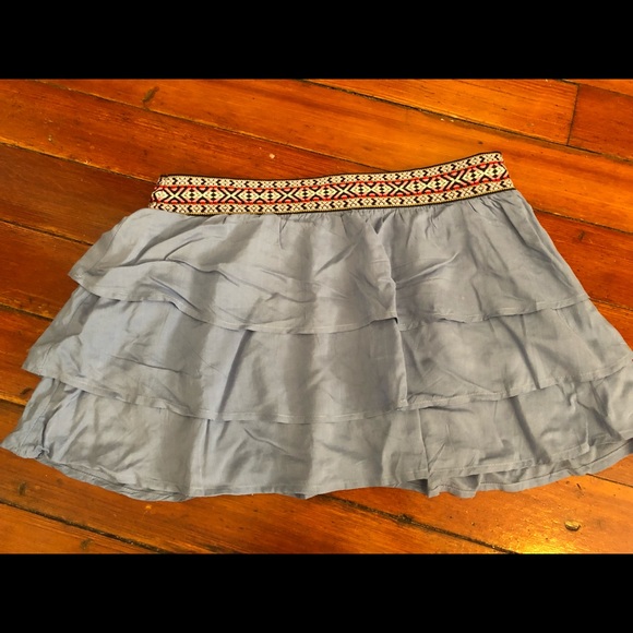 🚫SOLD🚫Tobi Blue Ruffle Skirt - Picture 3 of 6